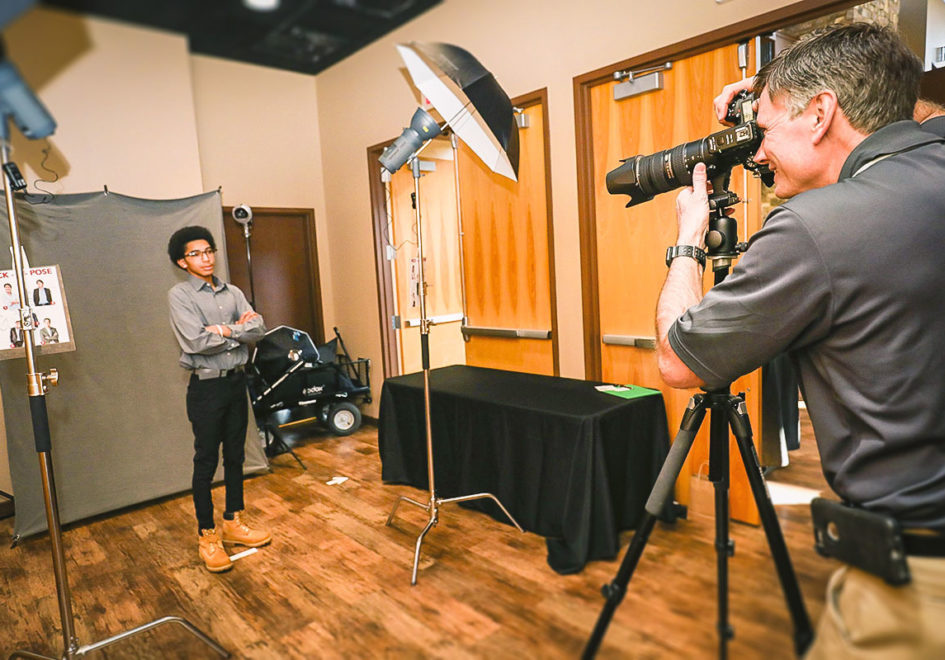 Professional photographer Gary Jones provided a free business photo for each student.