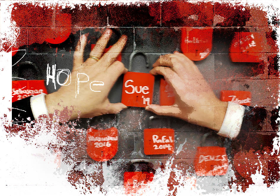 two hands holding a lock symbol