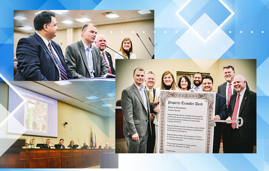 Advancing Workforce Readiness: Regions Bank Donates Branch Property to Central Louisiana Technical Community College