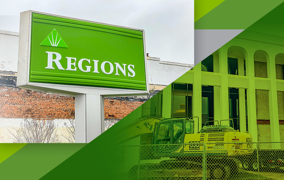 Crews are currently demolishing the old facility that previously housed Regions’ Marianna branch. In its place, Regions will build one of its most modern banking facilities in Florida. The branch will feature an open-concept design built to better facilitate one-on-one conversations between customers and local bankers.