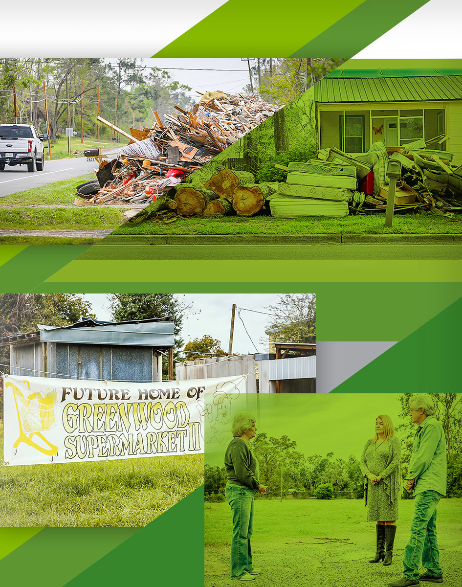 In the months following Hurricane Michael’s landfall, Regions supported storm recovery through one-on-one services for individual customers, small-business financing to help local companies rebuild, and financing for the removal of storm debris before FEMA funding could arrive from Washington.