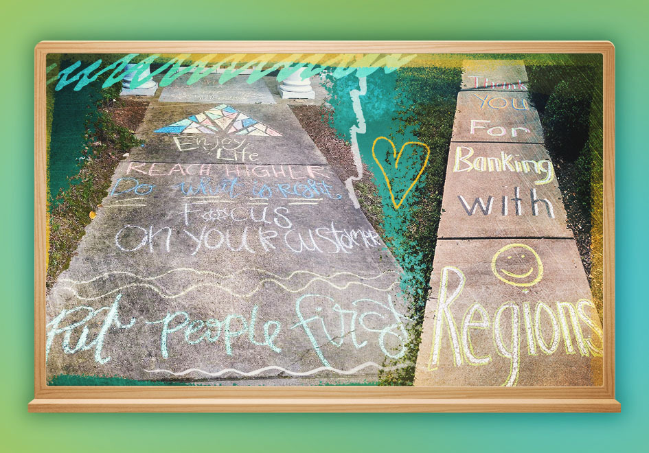 #ChalkTheWalk: A Colorful Approach to Service while Social Distancing