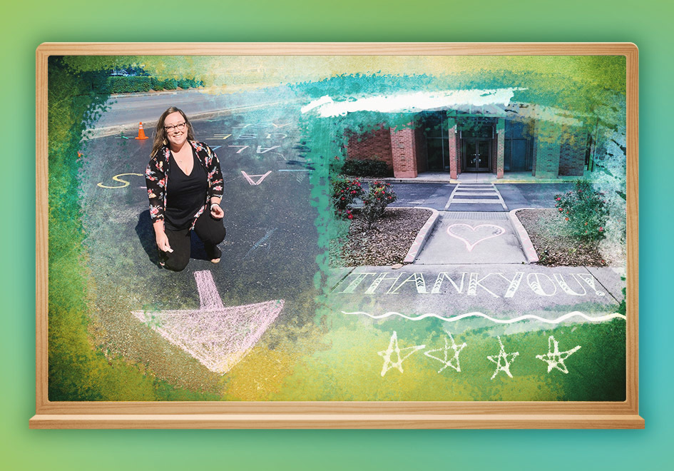 #ChalkTheWalk: A Colorful Approach to Service while Social Distancing