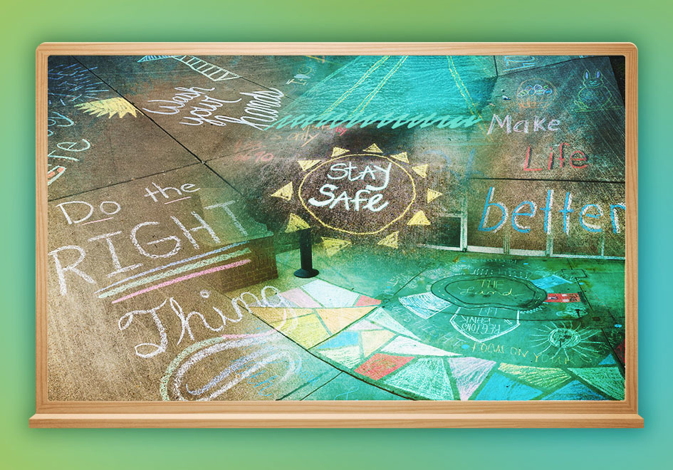 #ChalkTheWalk: A Colorful Approach to Service while Social Distancing