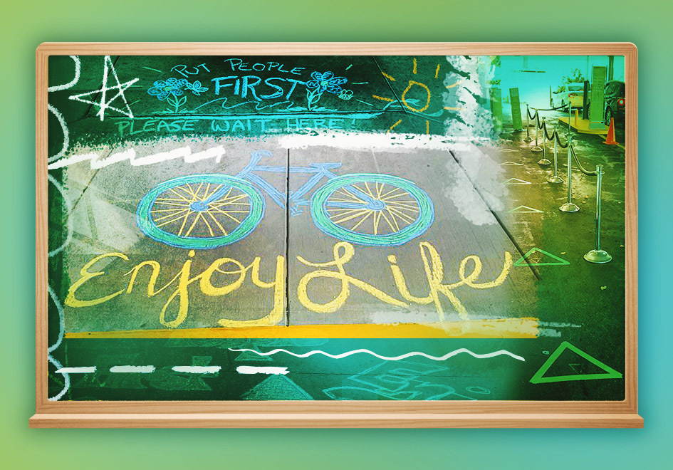 #ChalkTheWalk: A Colorful Approach to Service while Social Distancing