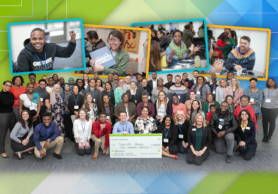 photos of people at Atlanta entrepreneur event