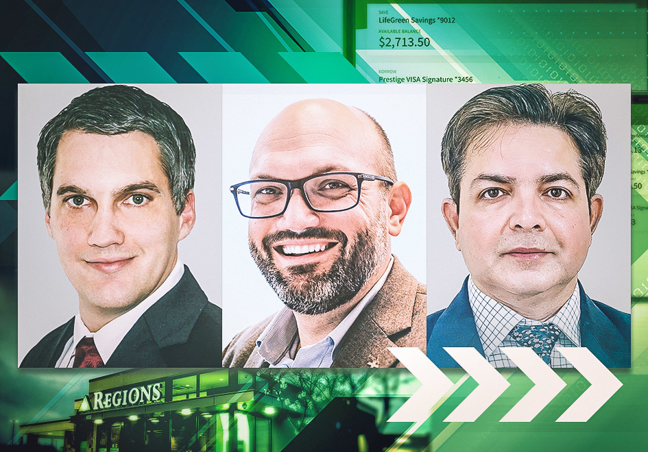 three Regions Bank associates