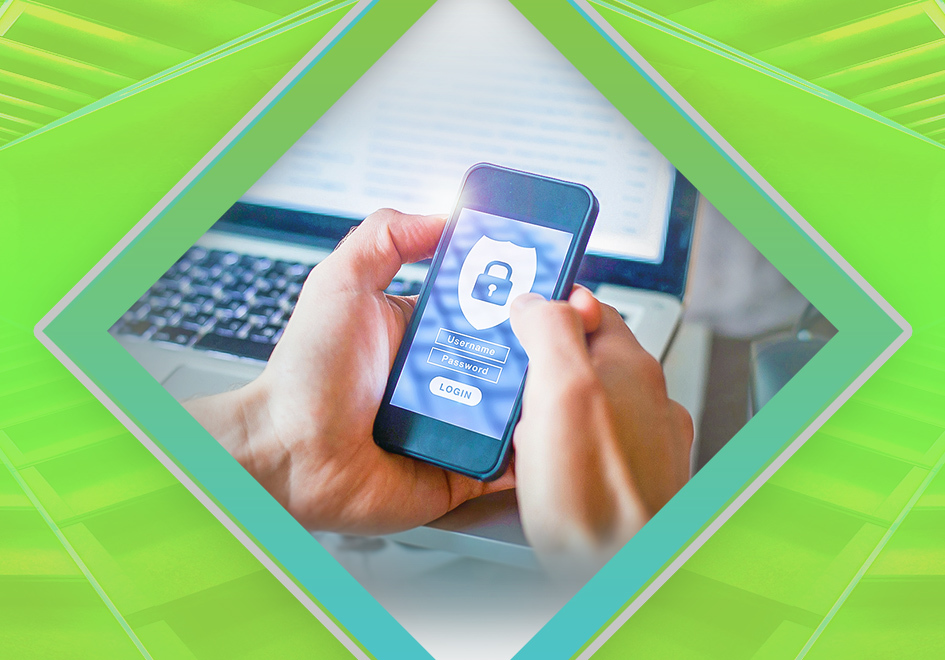 A closeup of a hands holding a phone, signifying stronger...