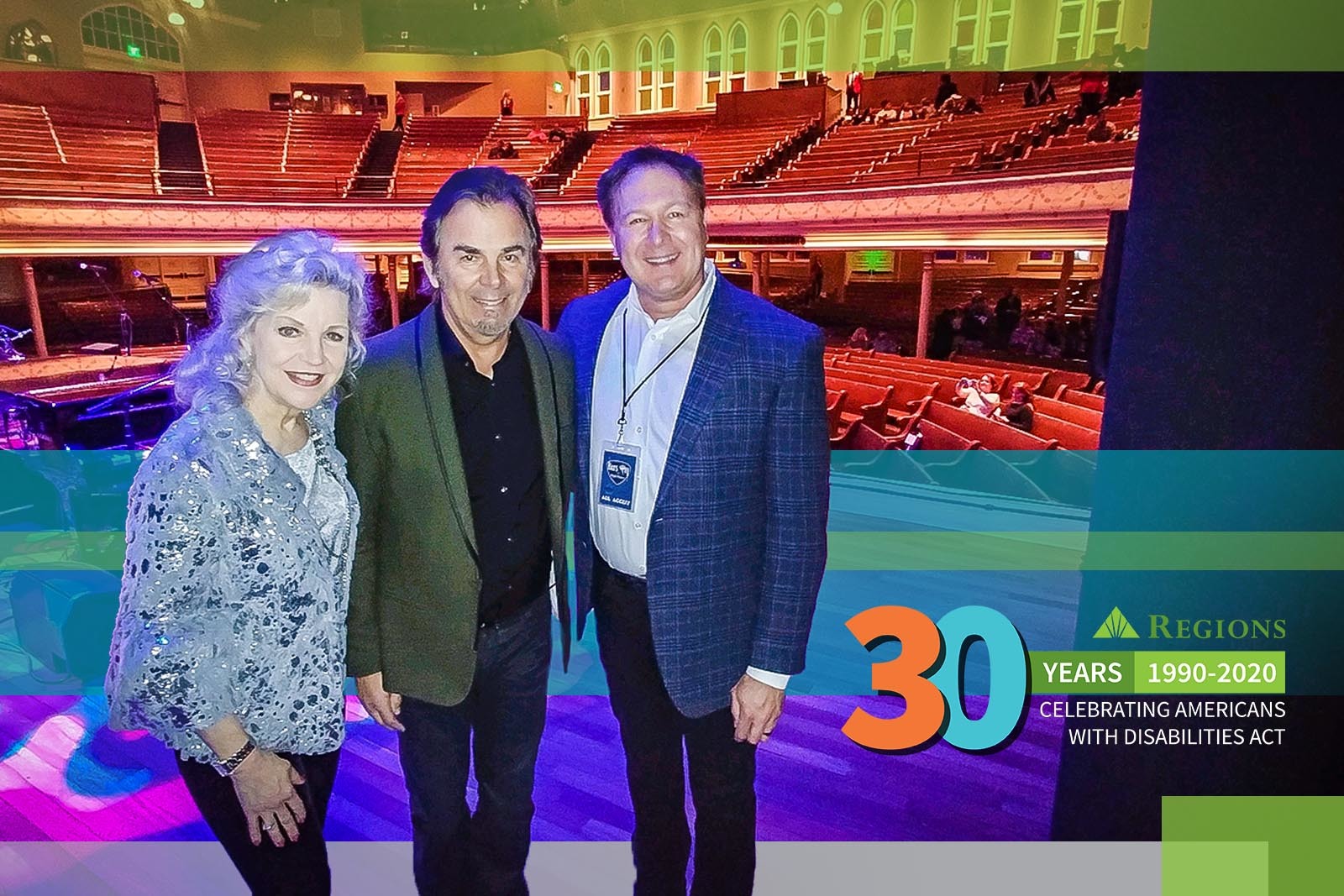 Regions associate Lisa Harless with Jonathan Cain from the band...