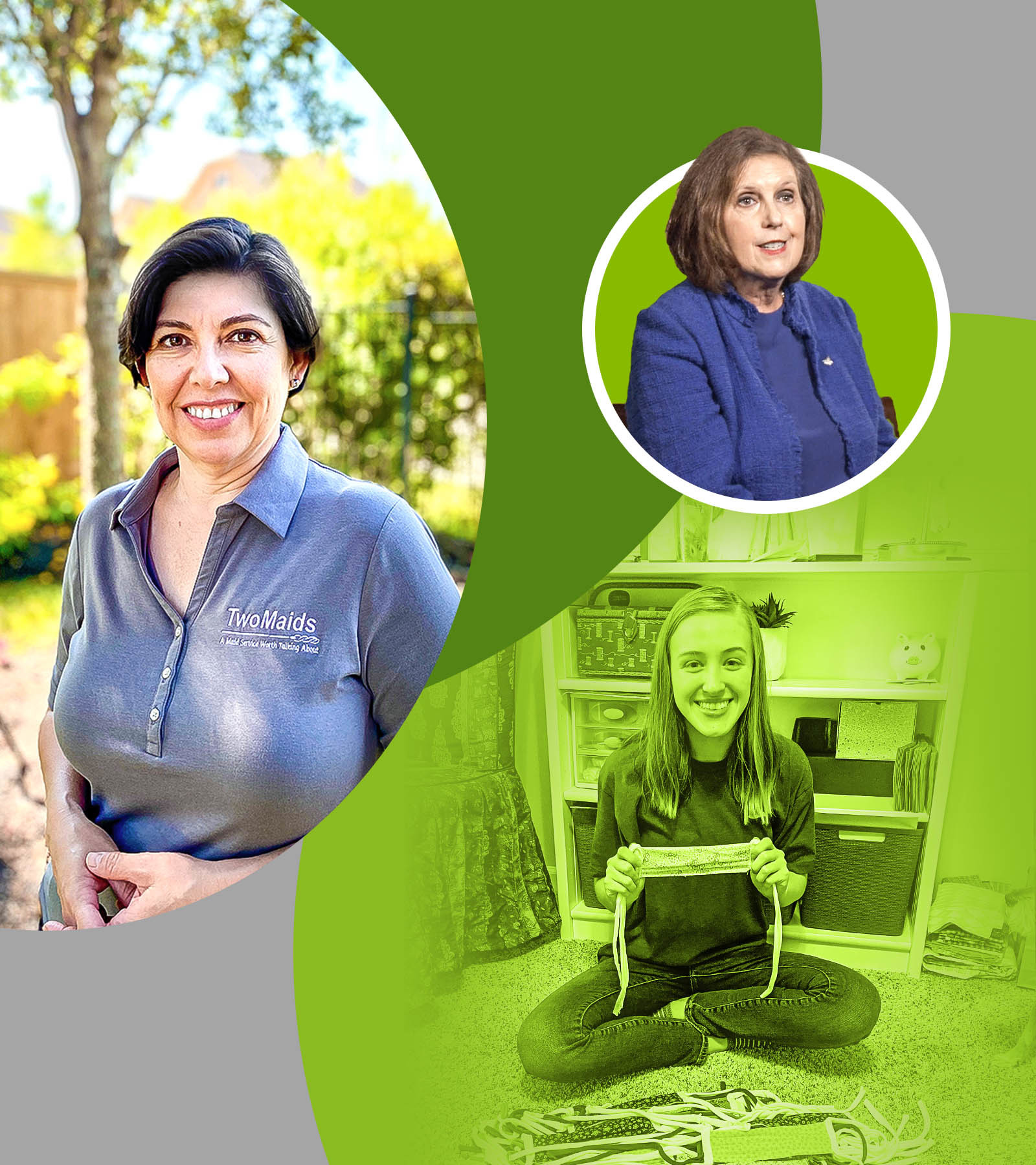 photos of two women and a teen