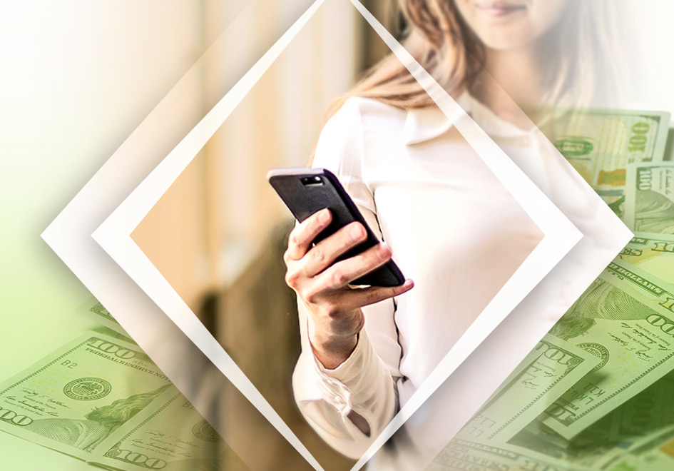 woman looking at cellphone