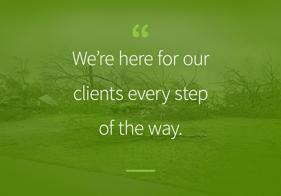 "We're here for our clients every step of the way."
