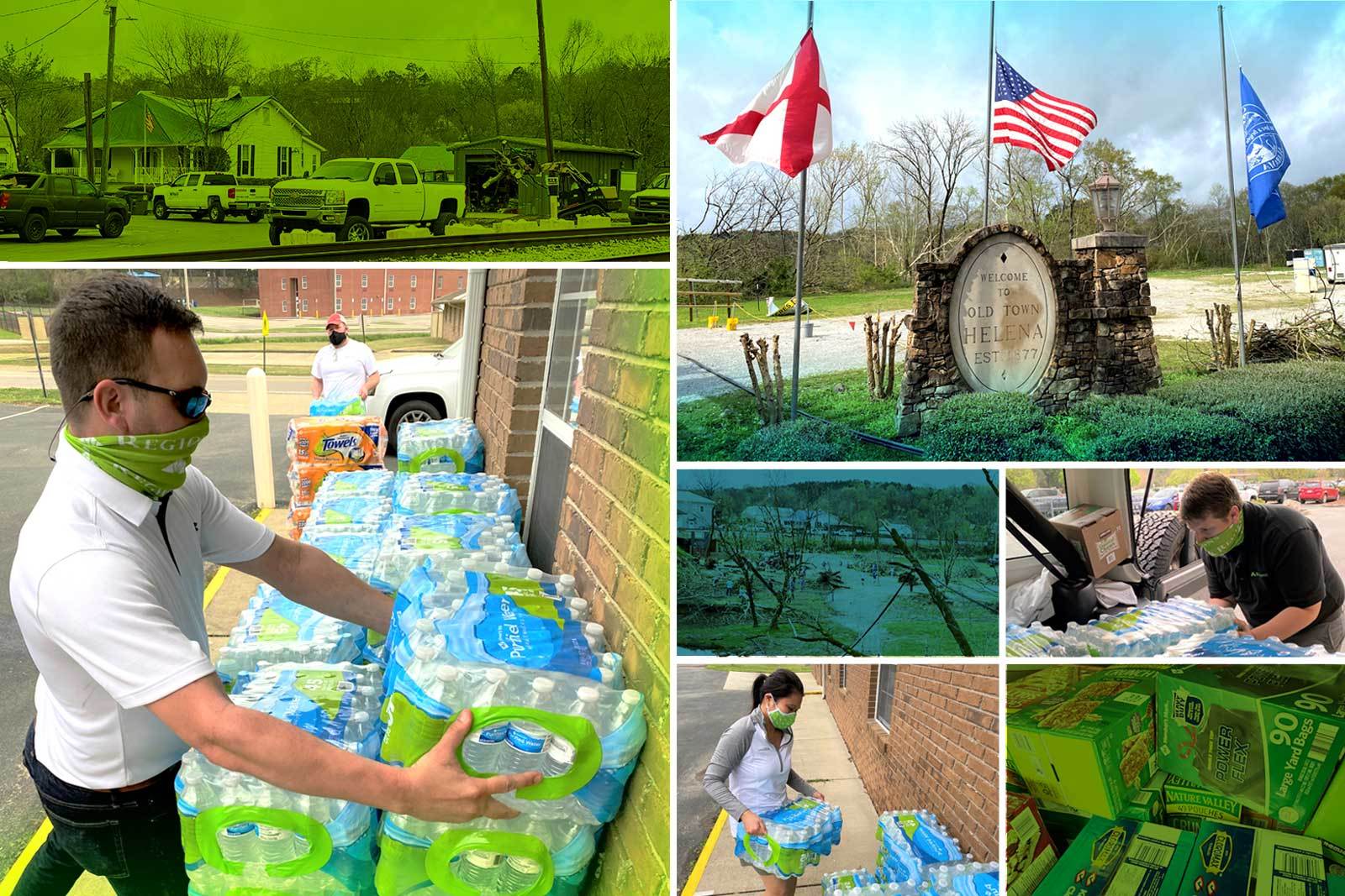 collage of volunteer photos