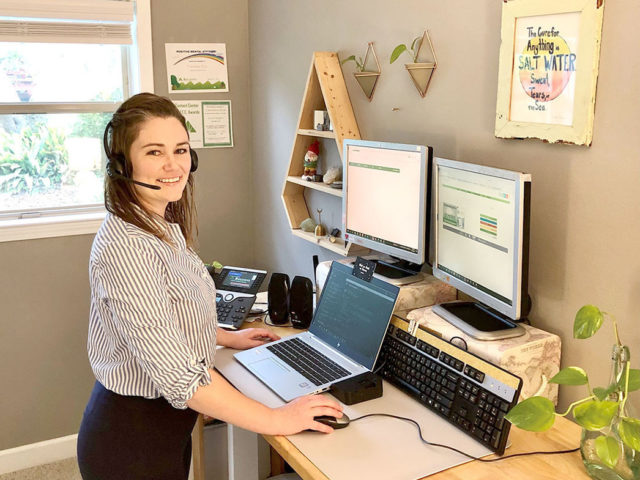 Carolina Elia of Regions’ Pensacola Contact Center was able to make a smooth transition to home during the pandemic.