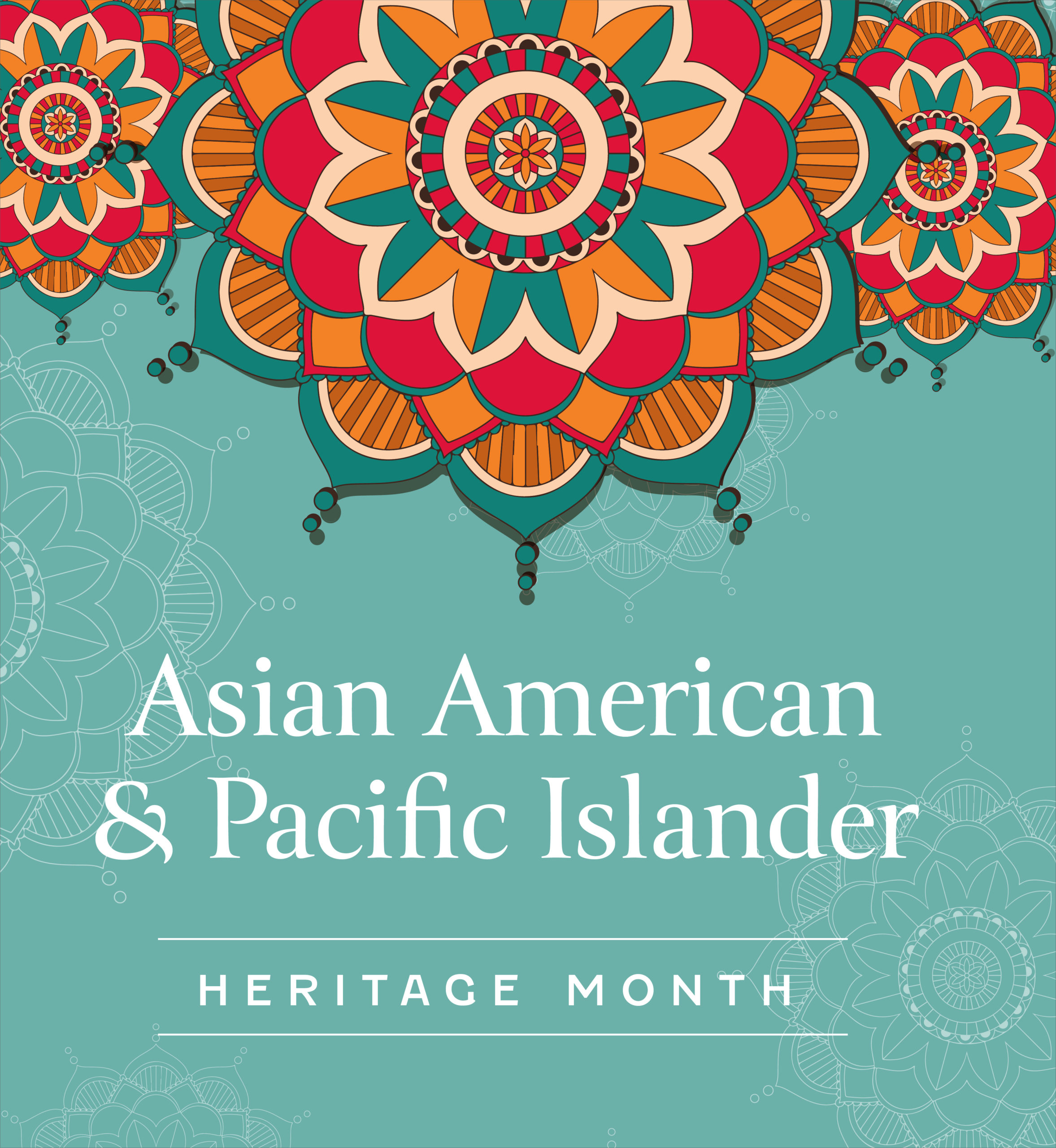 Mandalas. Text: Asian American & Pacific Islander Heritage Month.