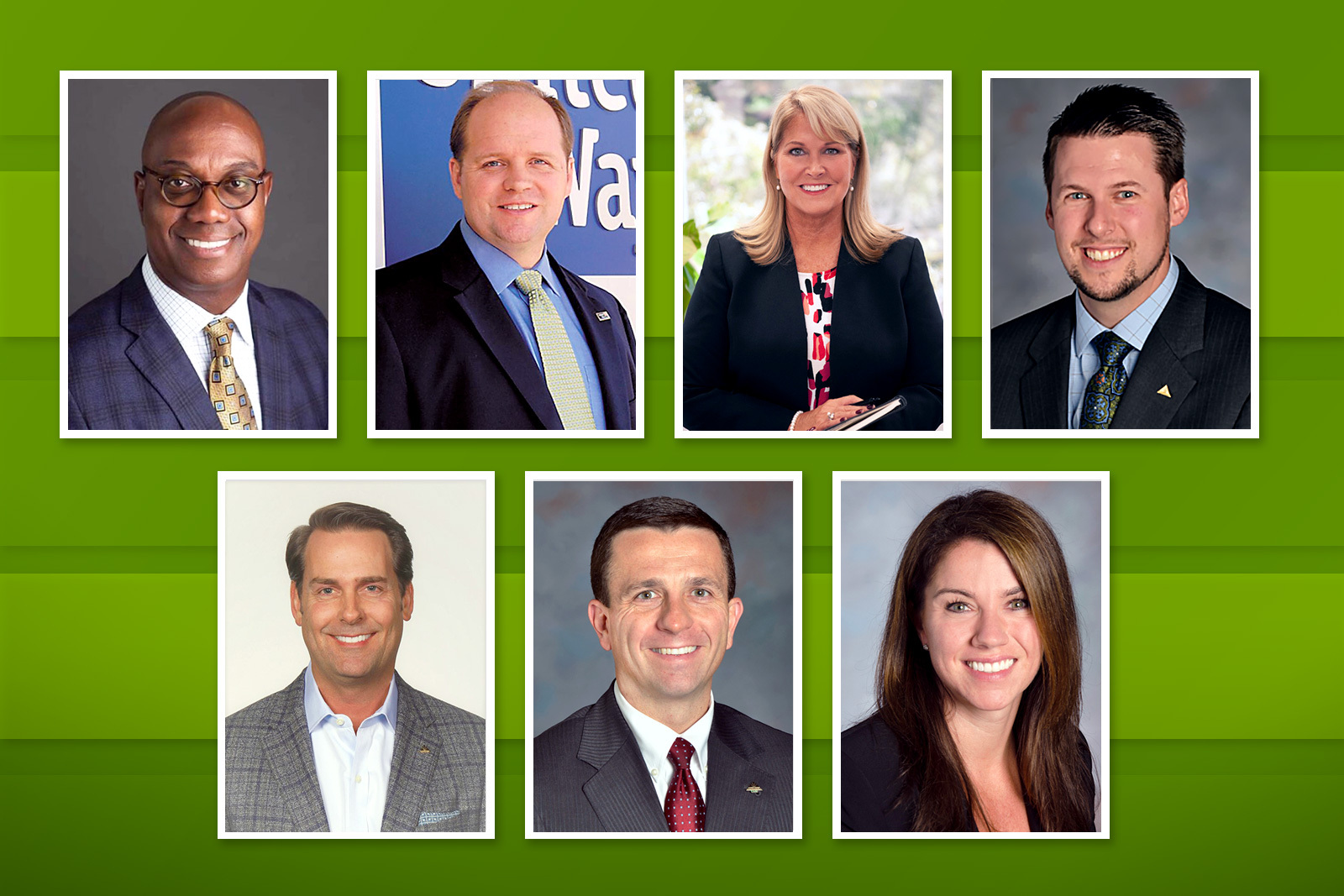 Headshots of seven Regions bank associates.