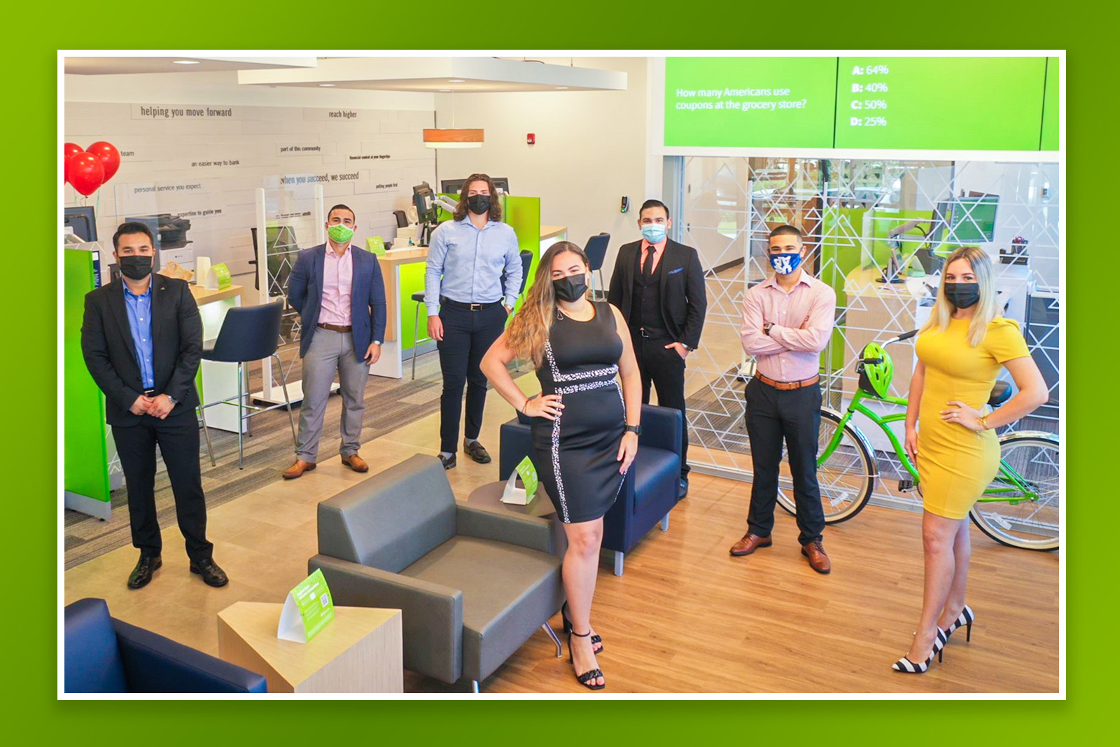 banking professionals in bank branch