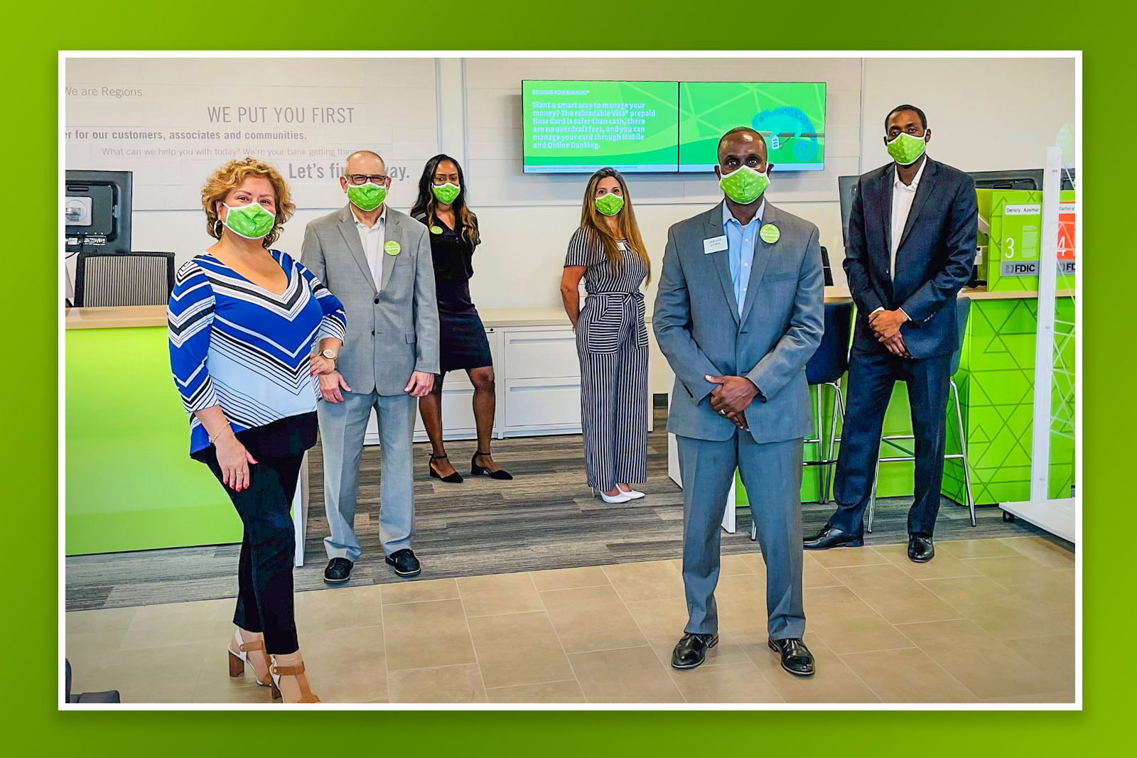 banking professionals in bank branch