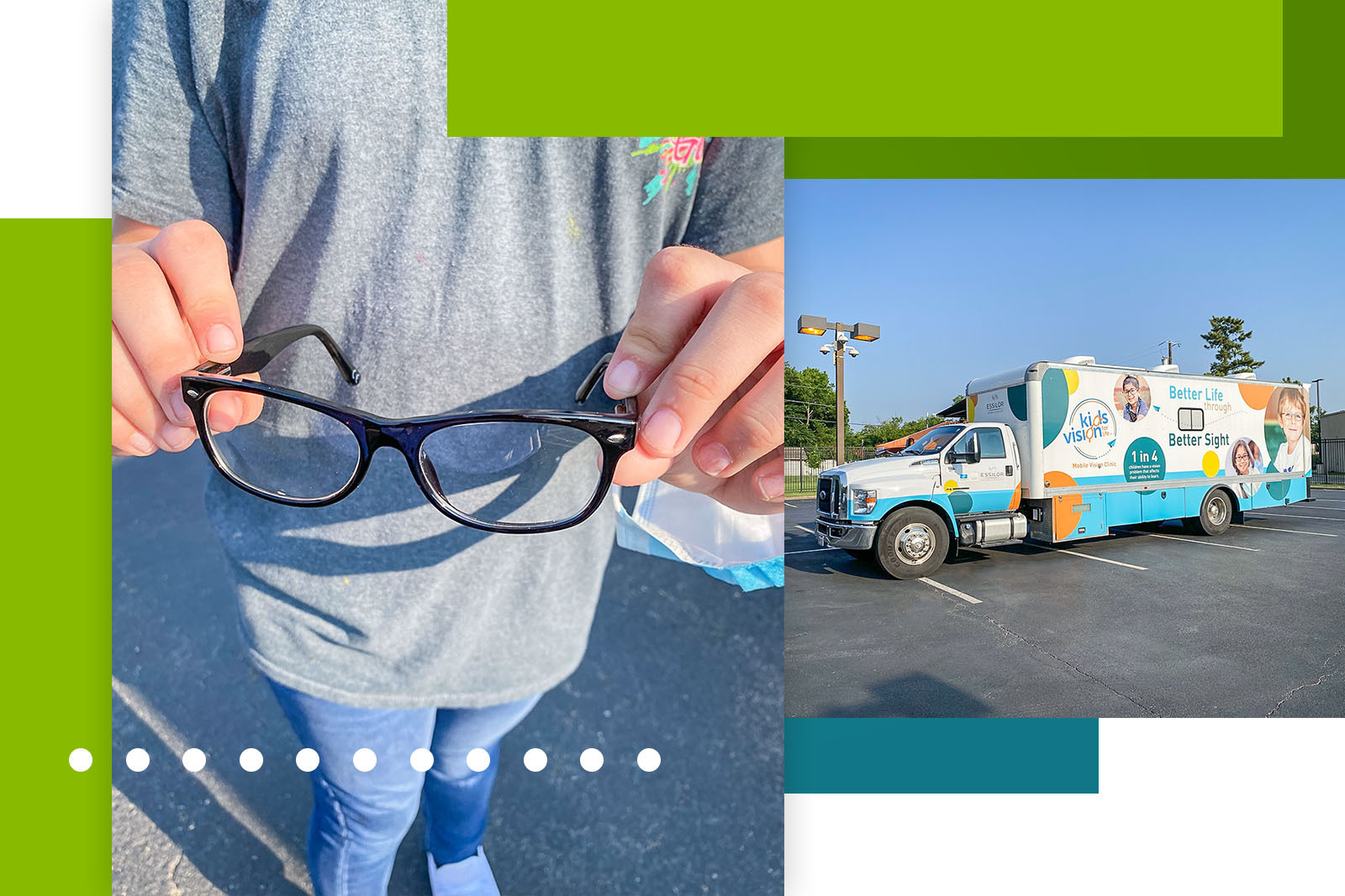 child holding glasses