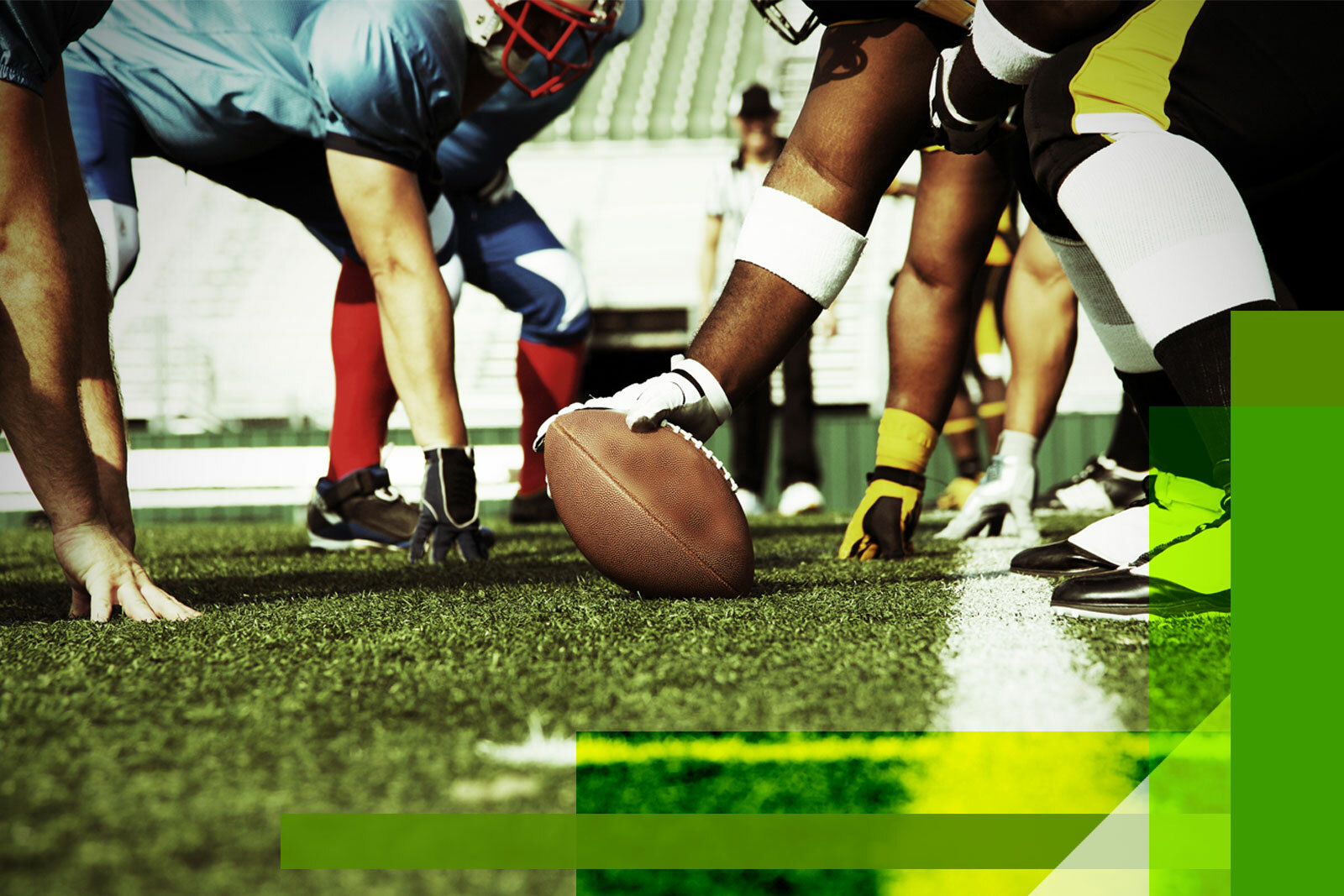 man at football field