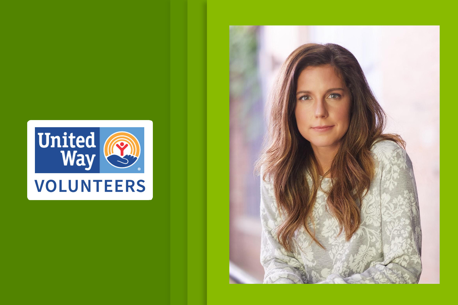 Photo of Megan Nichols and United Way logo