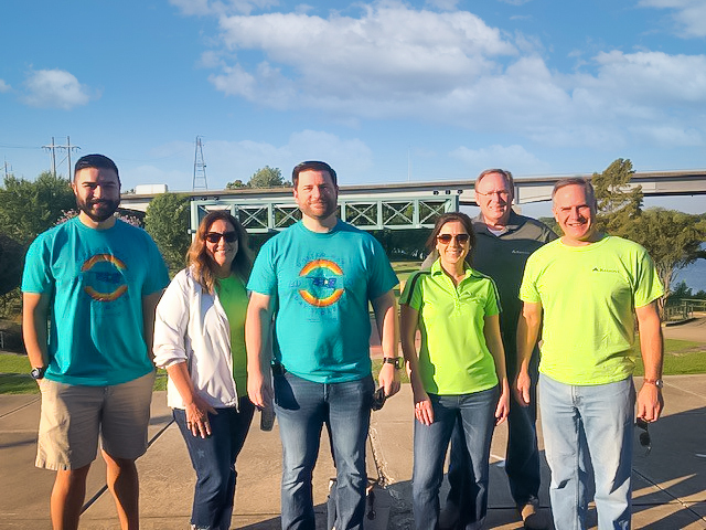Group photo of, Anthony Merino (Central Branch); Laura Waldroop (Mortgage); James Dubina, III (Investment Solutions); Me (Relationship Manager); John Reding (back) (Massard Branch Manager); David Cravens (Fort Smith City President).