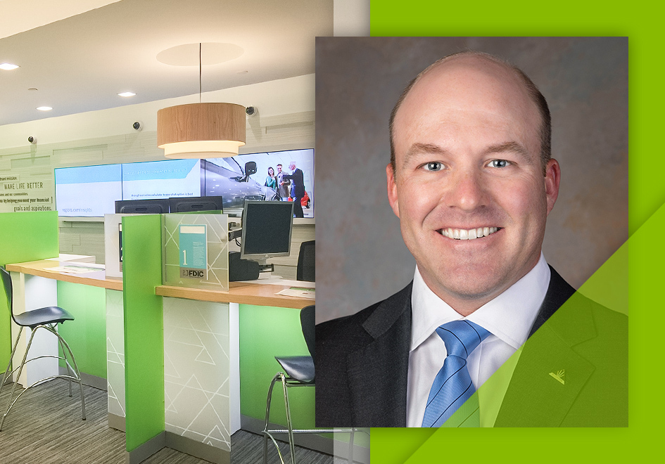 photo of James Salter and inside of regions Branch