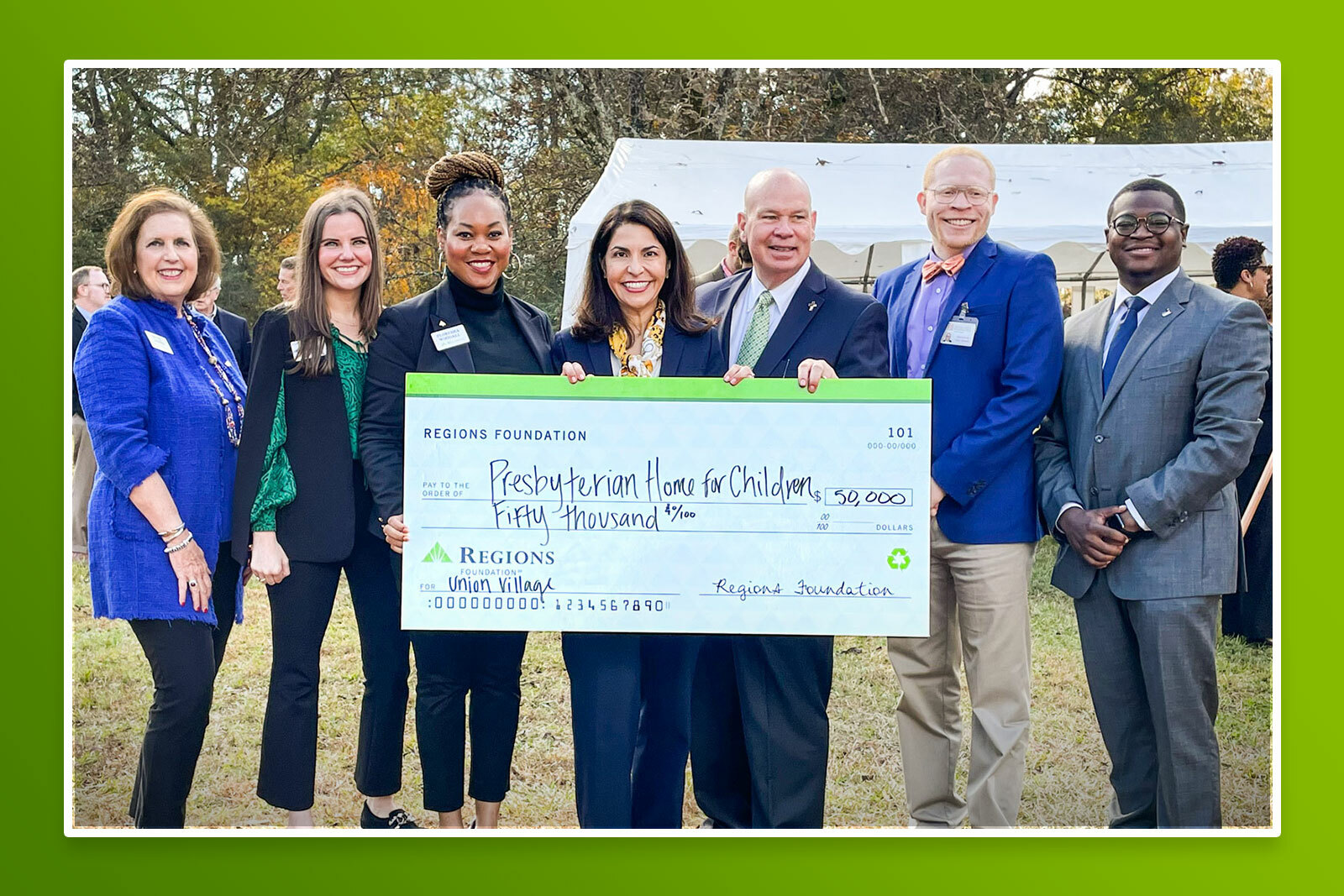 Photo of Check Presentation