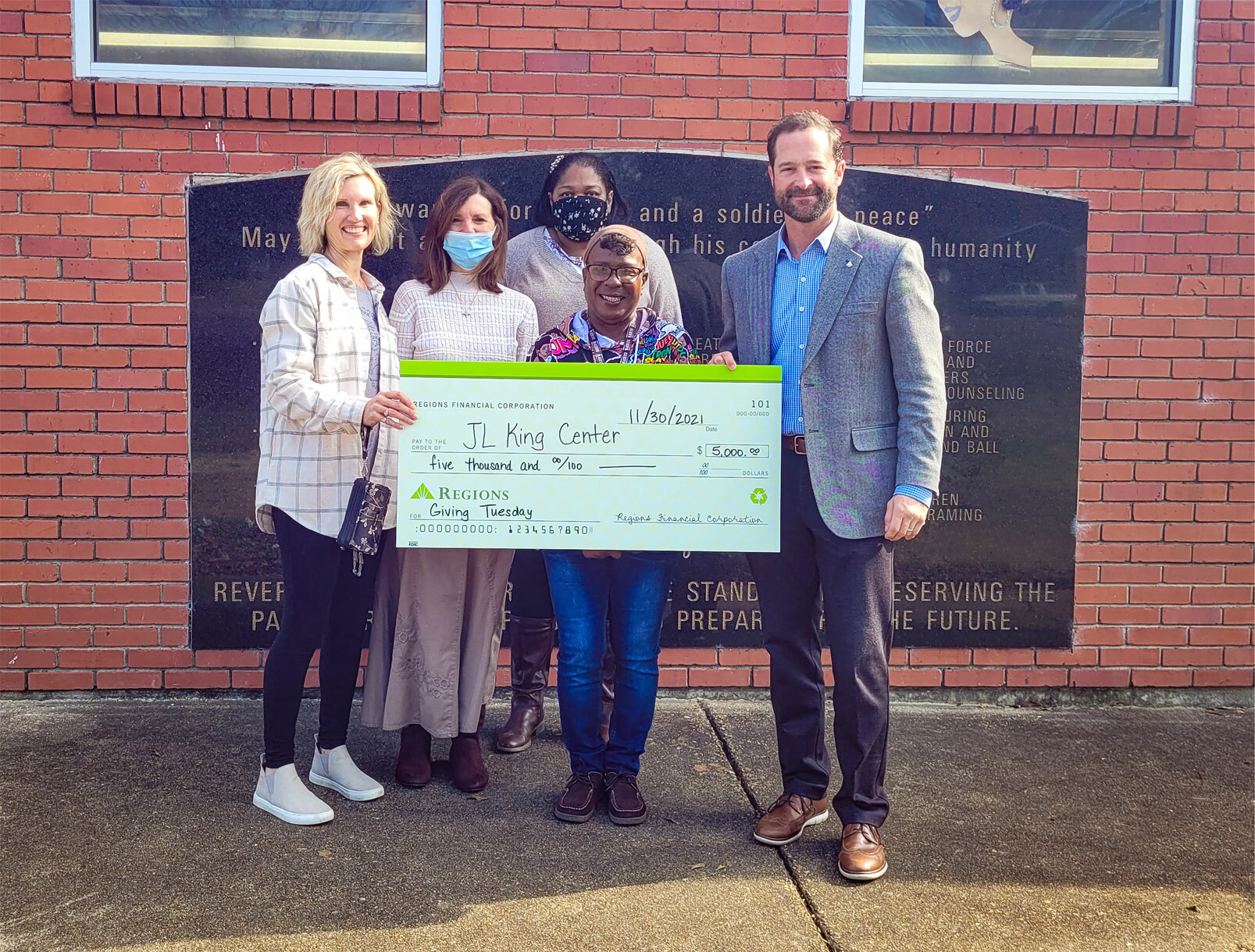 phpto of JLM King Center check presentation