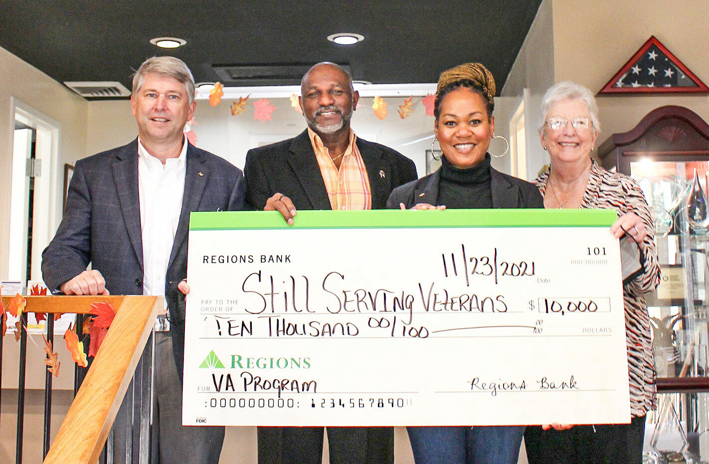 Still Serving Veterans check presentation