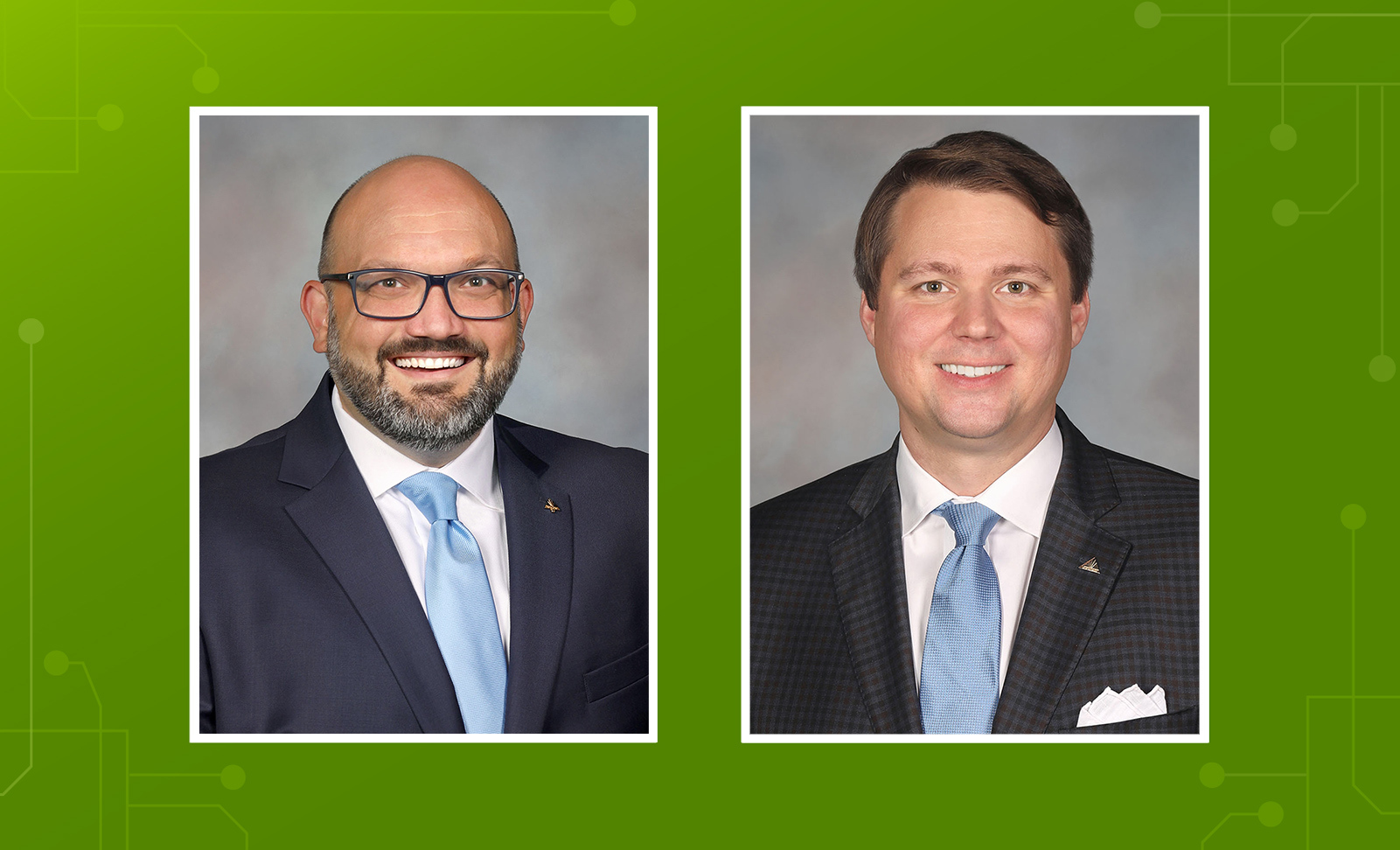 Photos of Jacob Kosoff and Chris Kennedy.