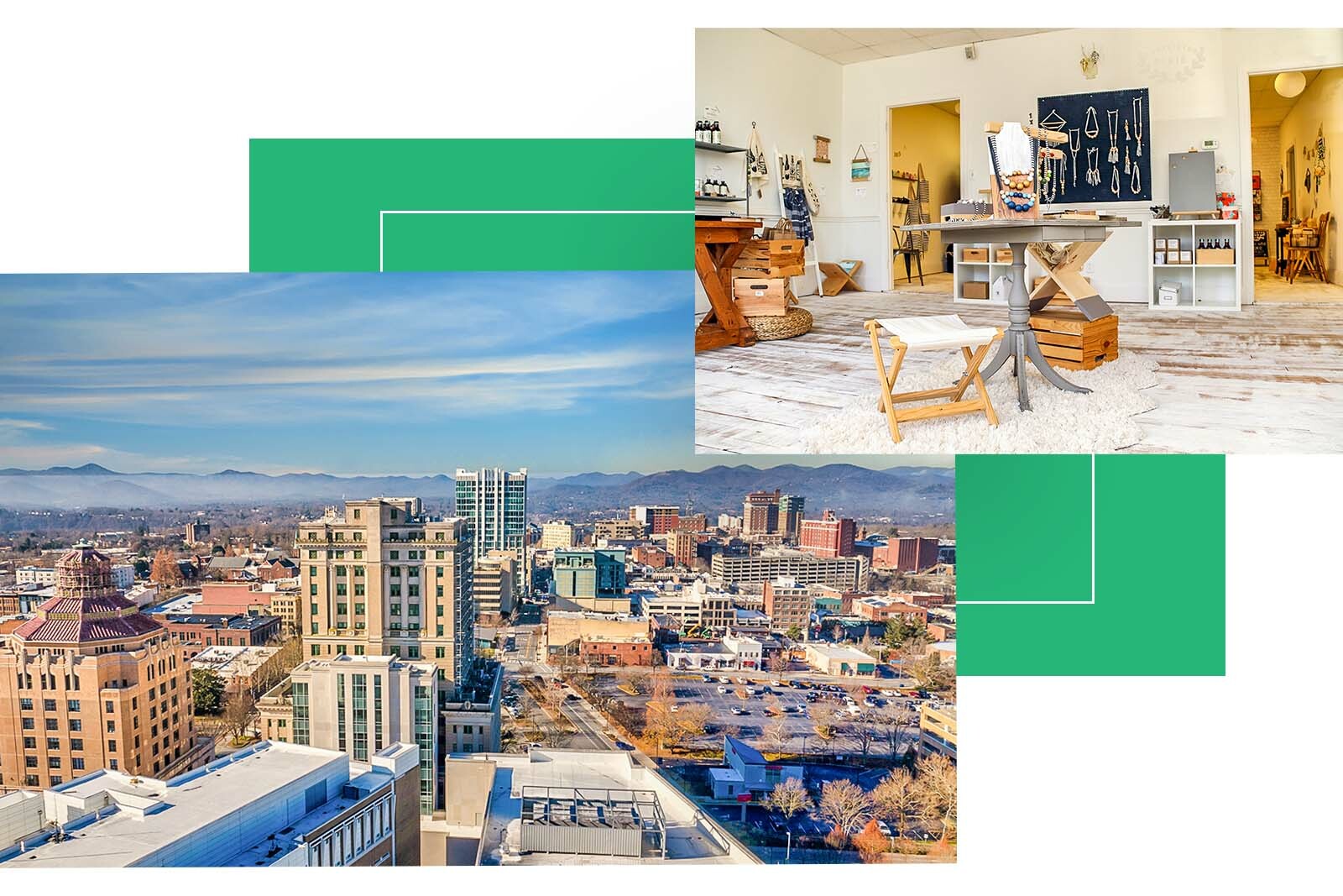 Photo collage representing North Carolina entrepreneurs.