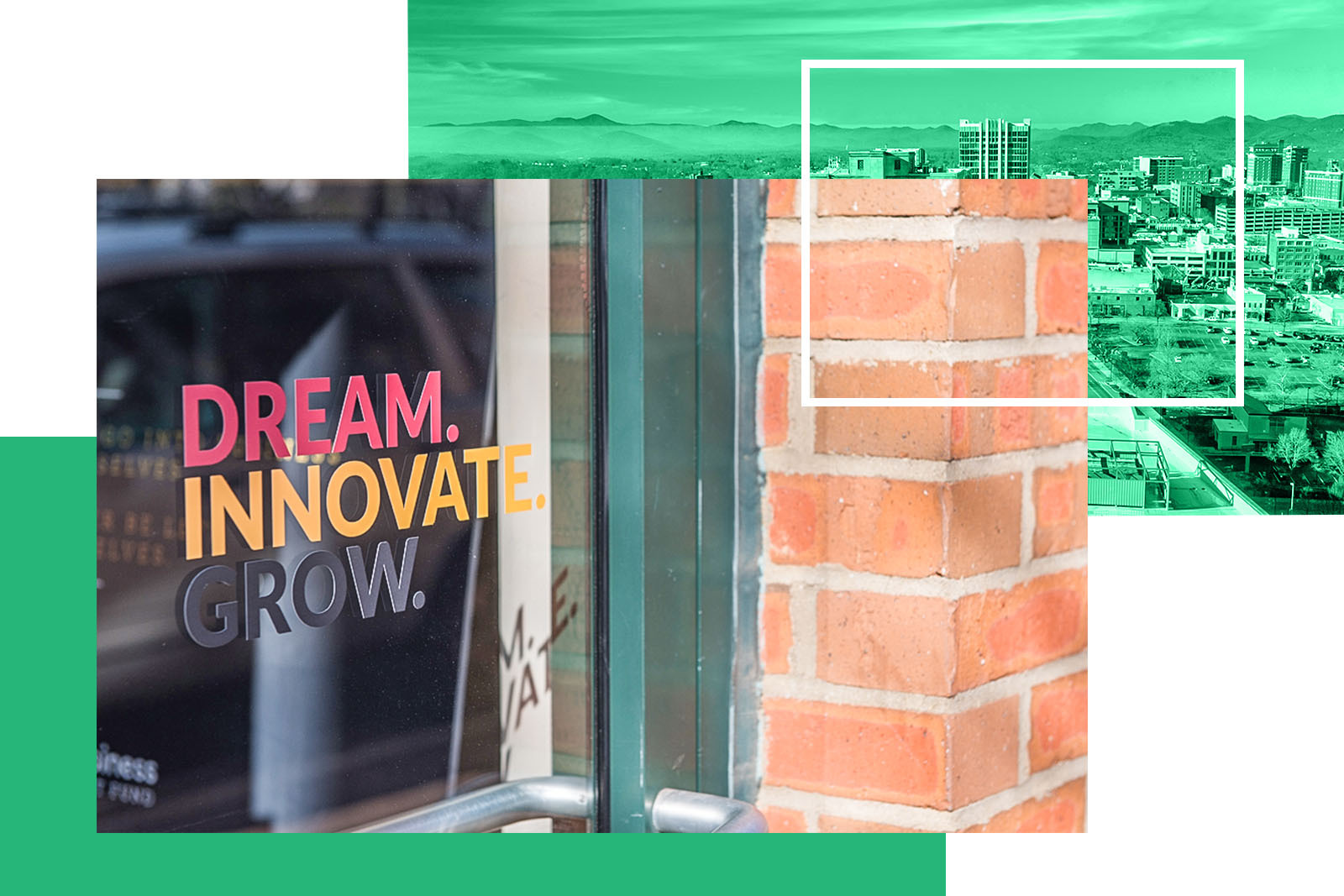 Photo collage representing North Carolina entrepreneurs.