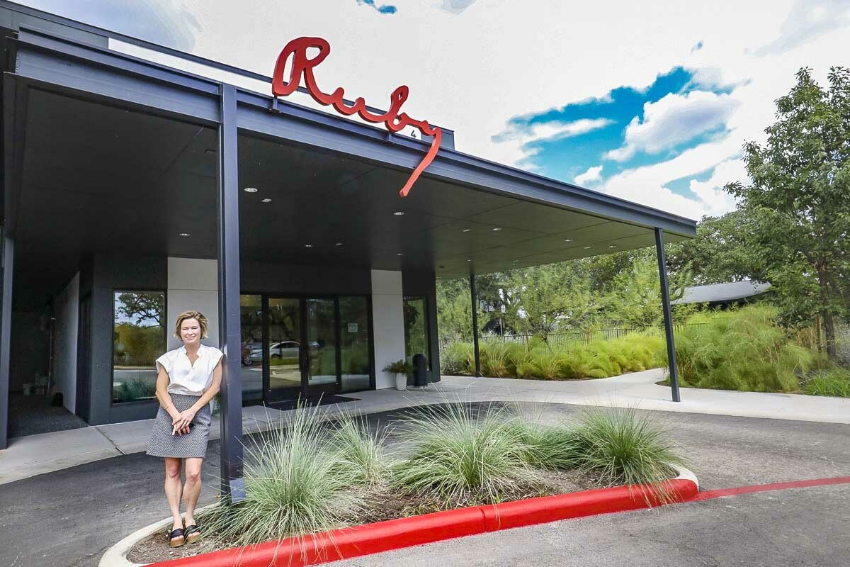 Bree Carrico outside the Ruby Hotel.