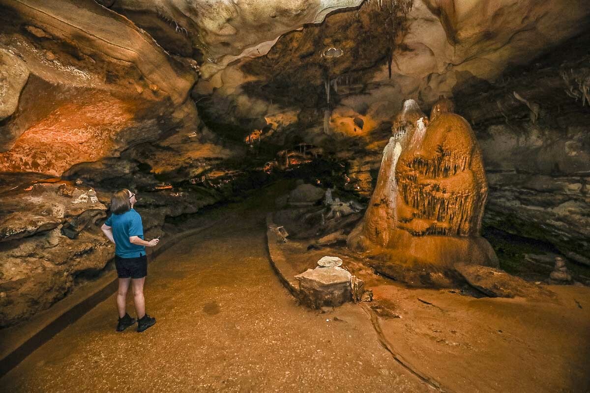 Inside Inner Space Caverns.