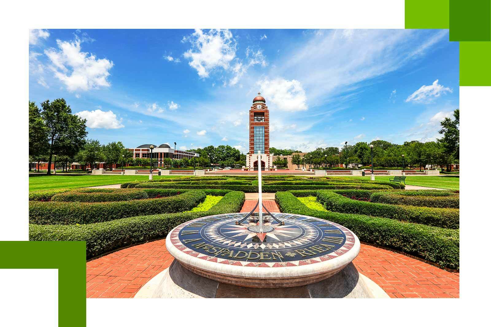 image of sundial in field