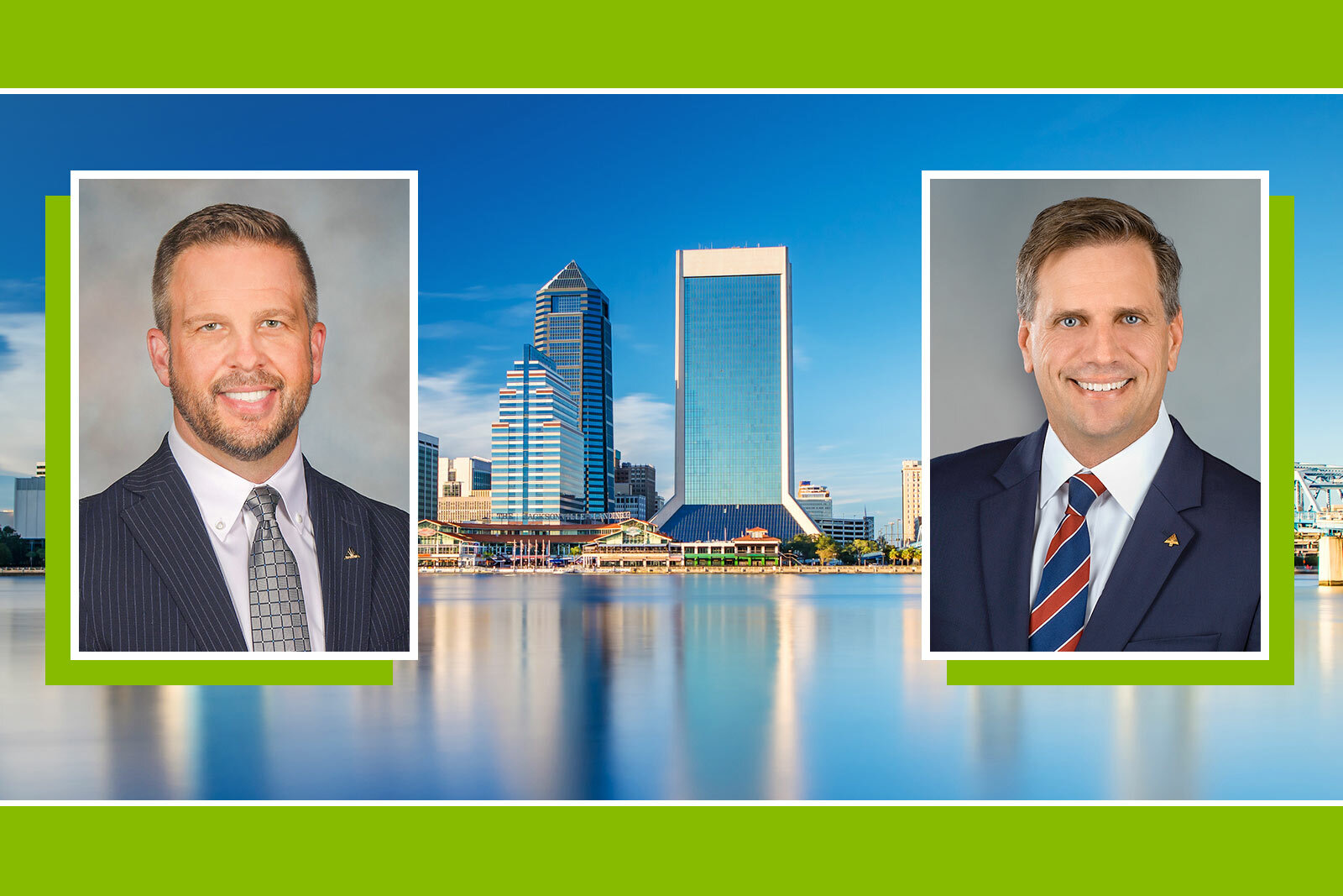 Photos of Jared Opalinski and Jim Branch on top of...