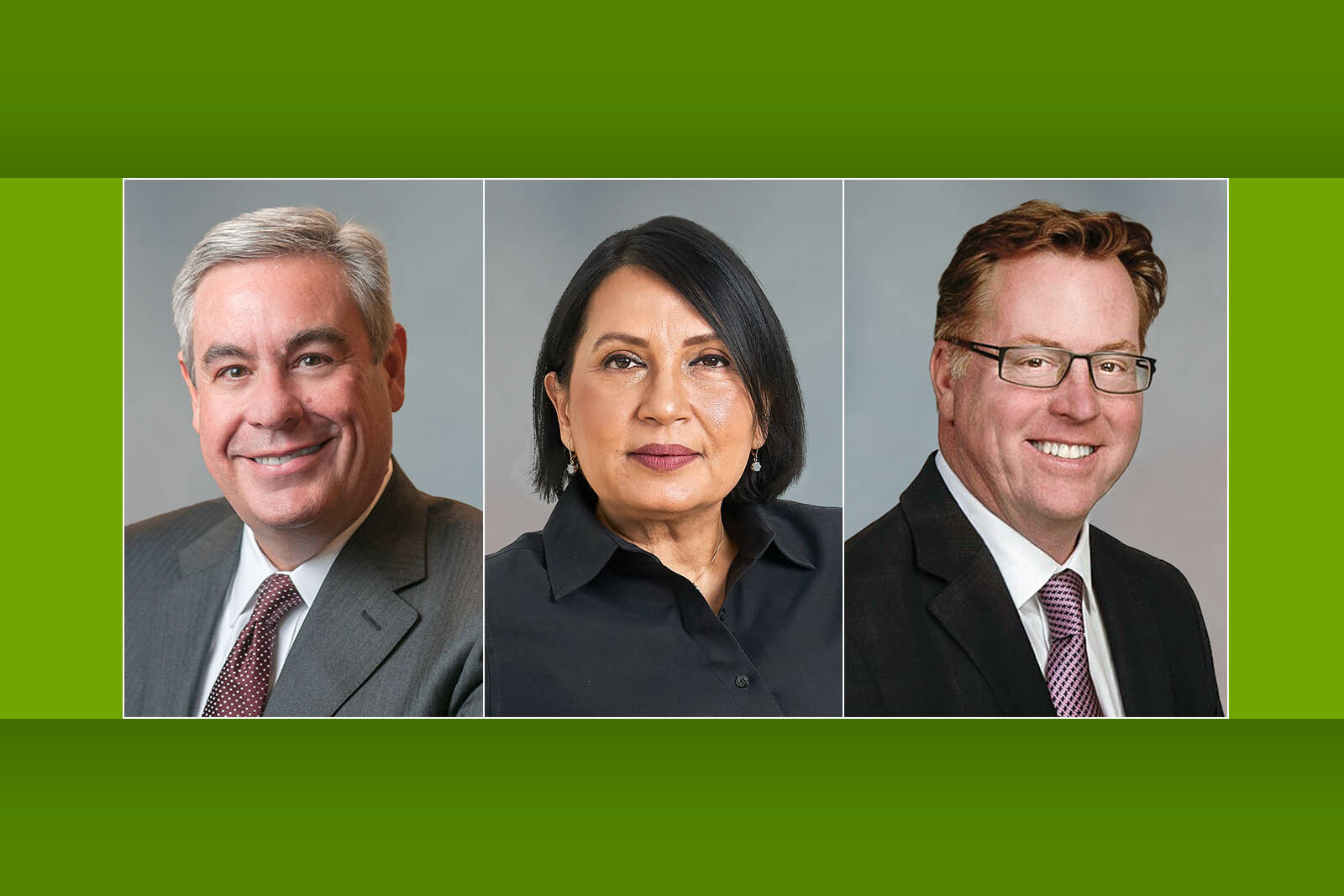 Mark Crosswhite, Noopur Davis and Tom Hill