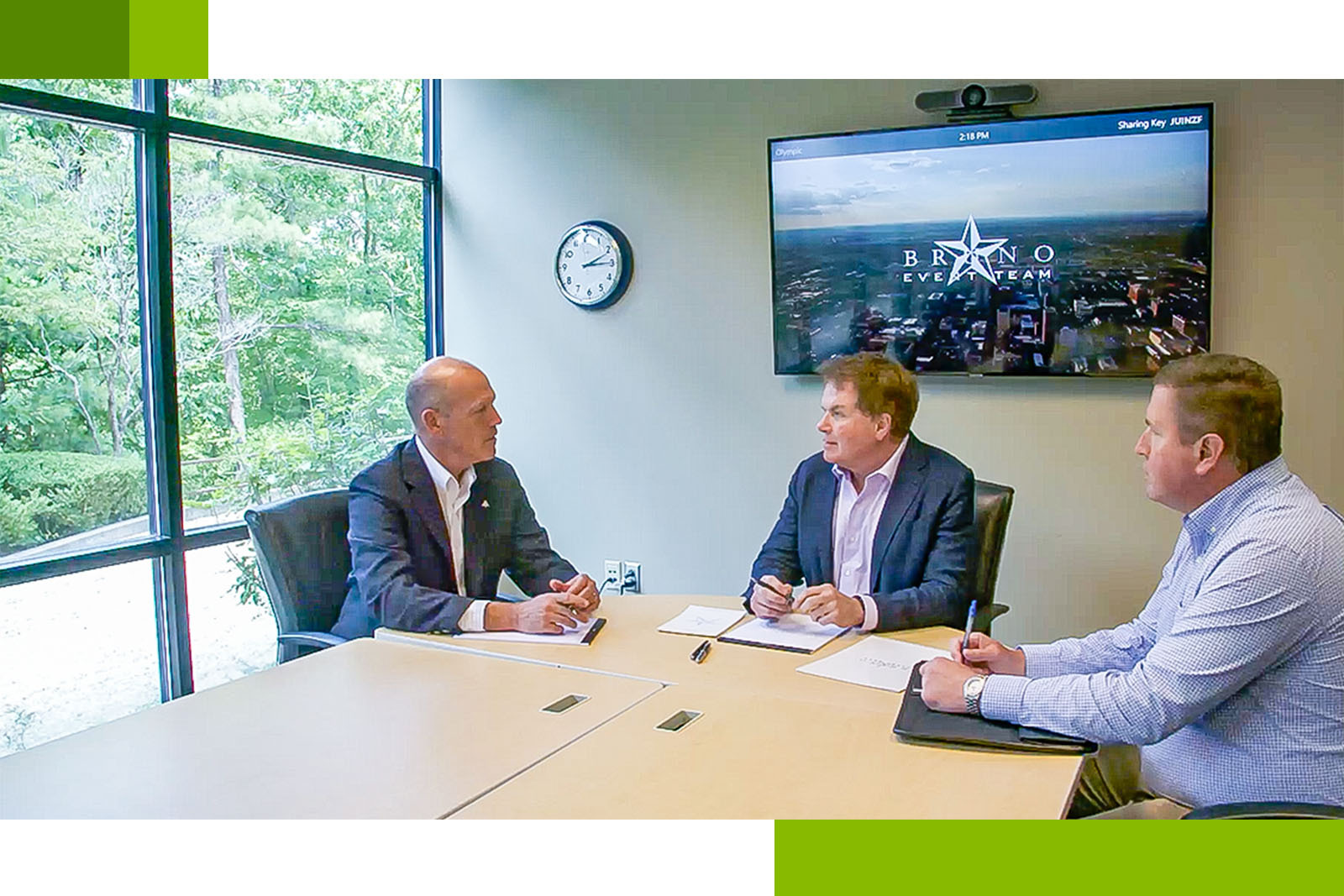 businessmen at a table