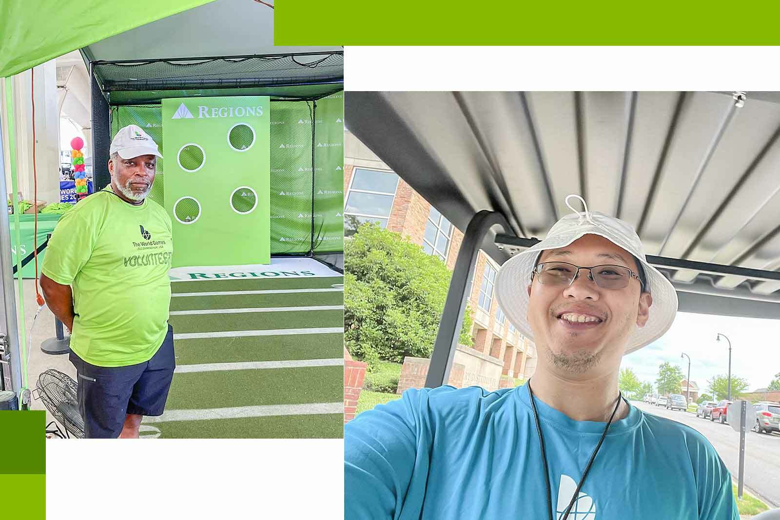 people smiling for camera