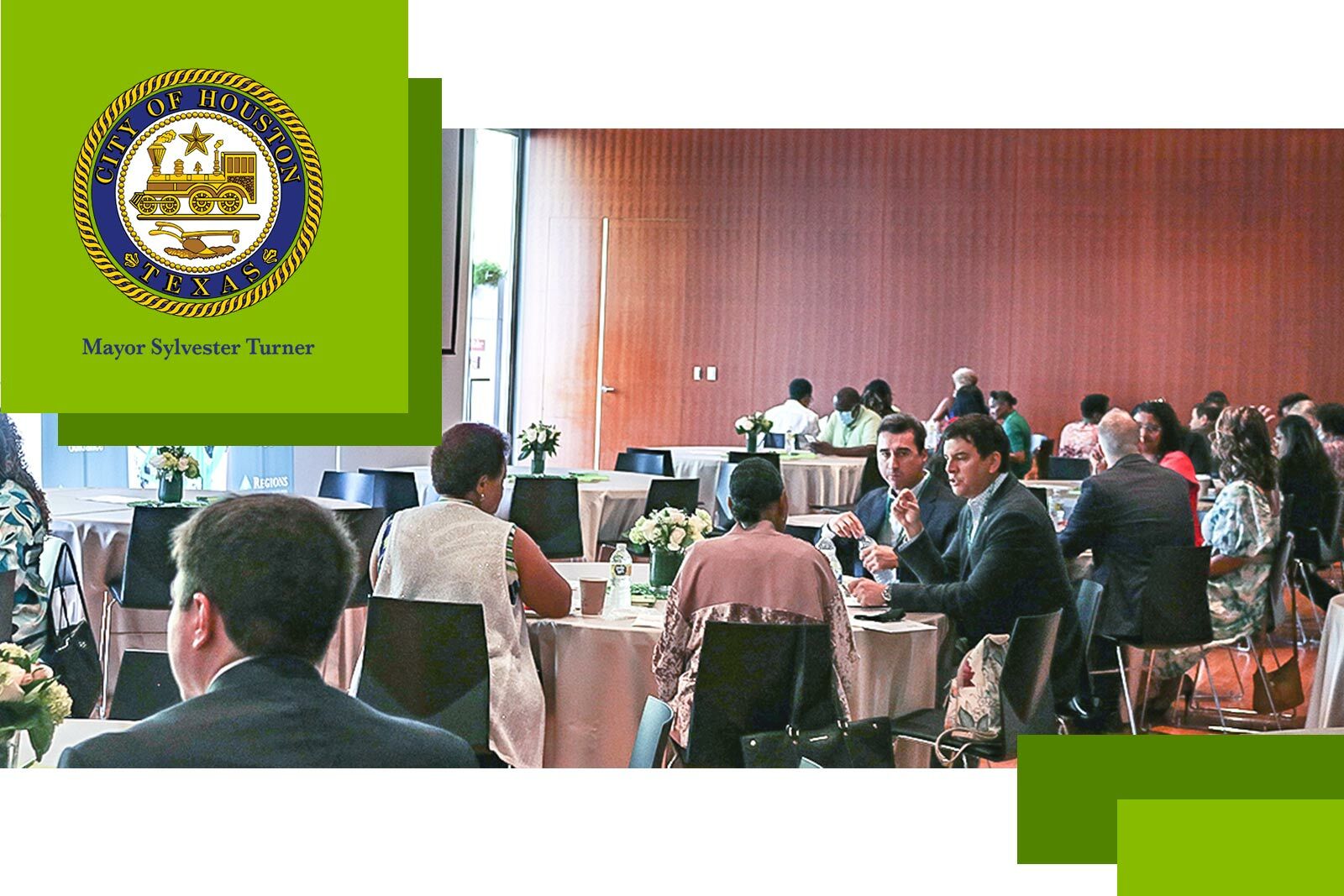 ICCC breakfast crows and City of Houston seal