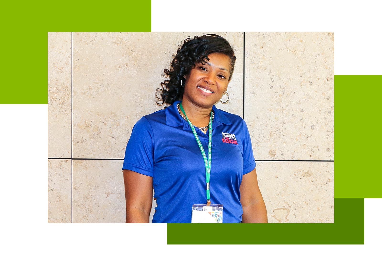 a woman smiling at camera