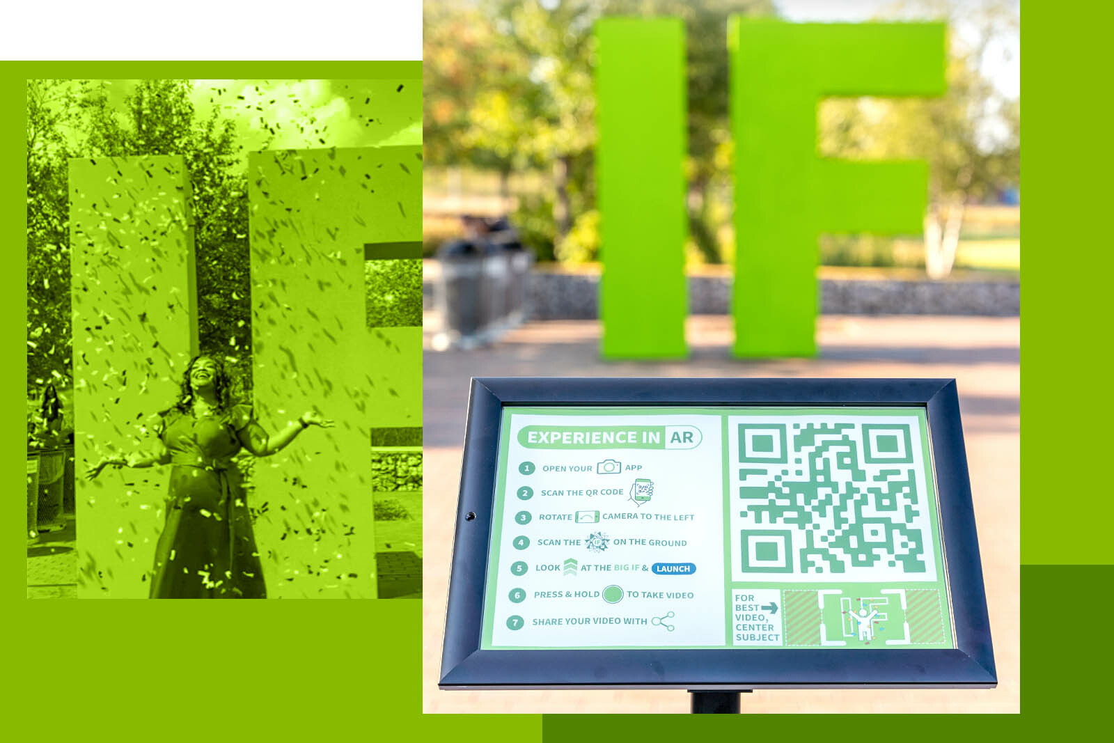 VR panel at Railroad Park in Birmingham Alabama