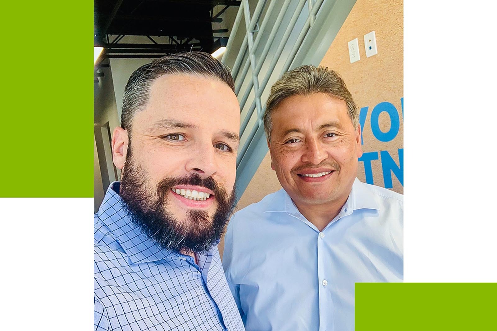 two men looking at camera