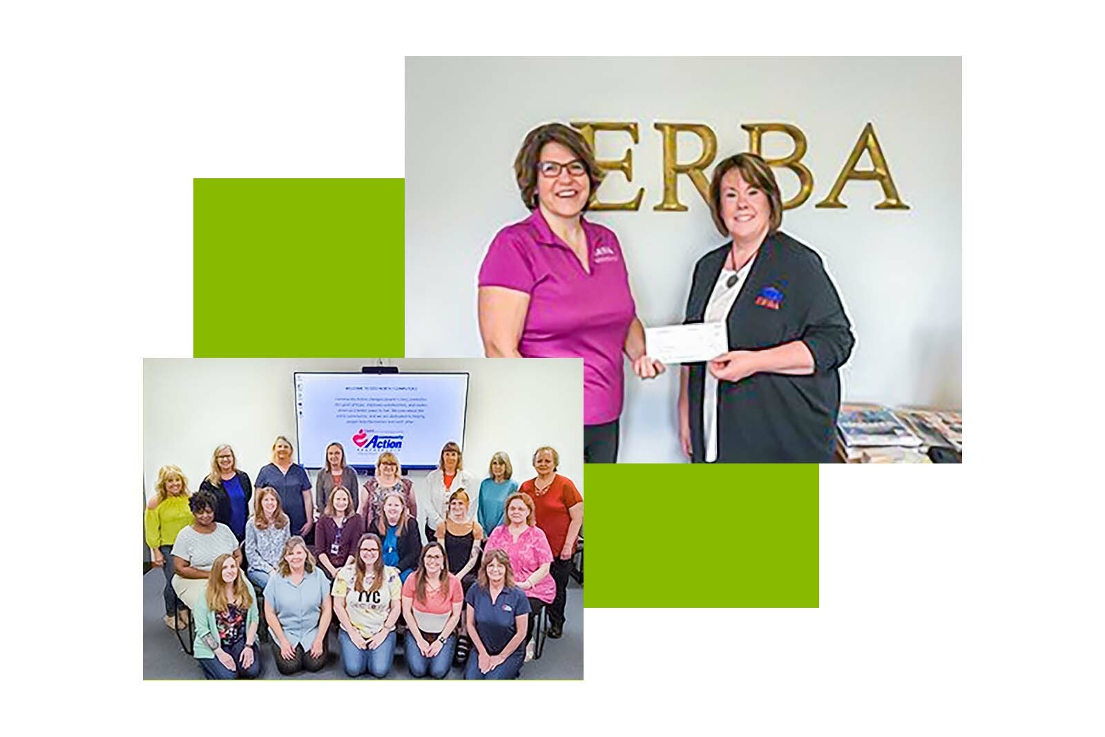 check presentation and group photos