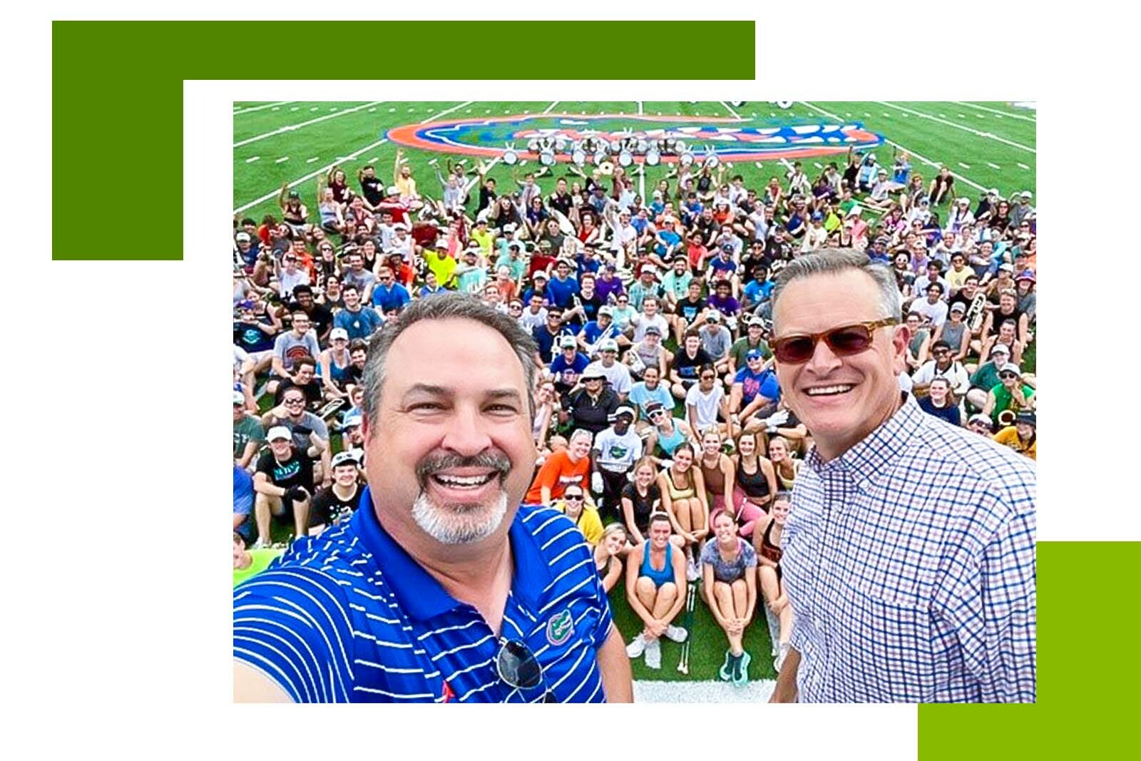 two men at football field