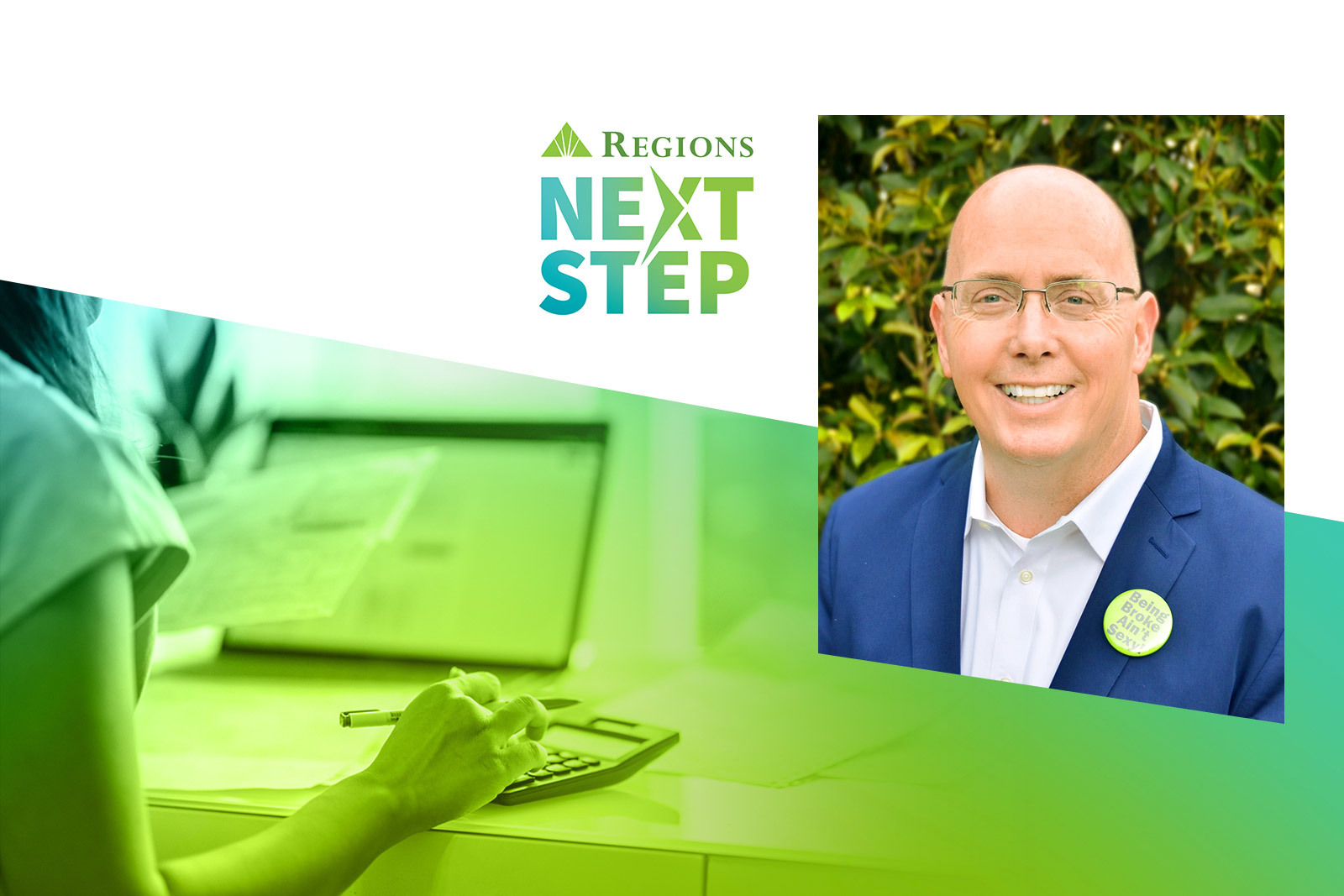 photo of Eric Smith, with photo of woman at a...