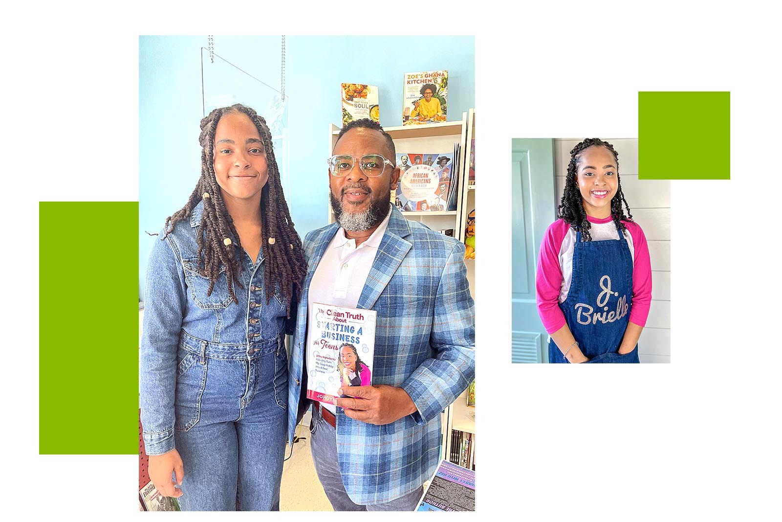 photo of Jordyn Wright and a photo of Jordyn with Julius B. Anthony