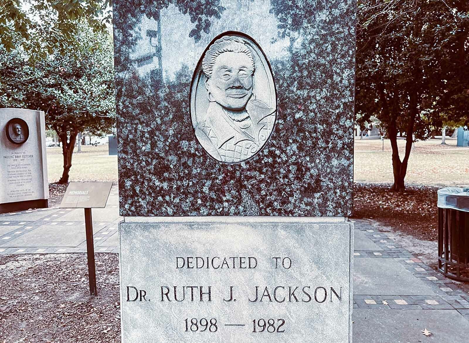 statue of Dr. Ruth Jackson