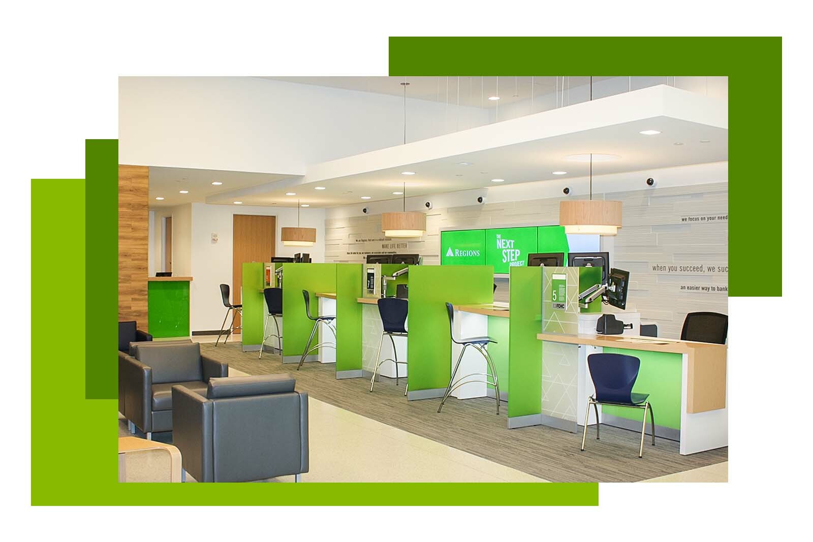 Interior photo of Regions branch